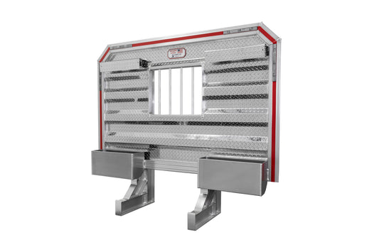 Deluxe Half Tray Cab Rack with Bar Window 68"H x 72"W